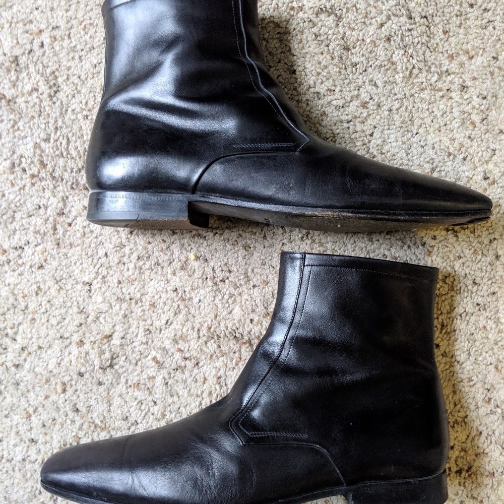 Bruno magli zip up boots.